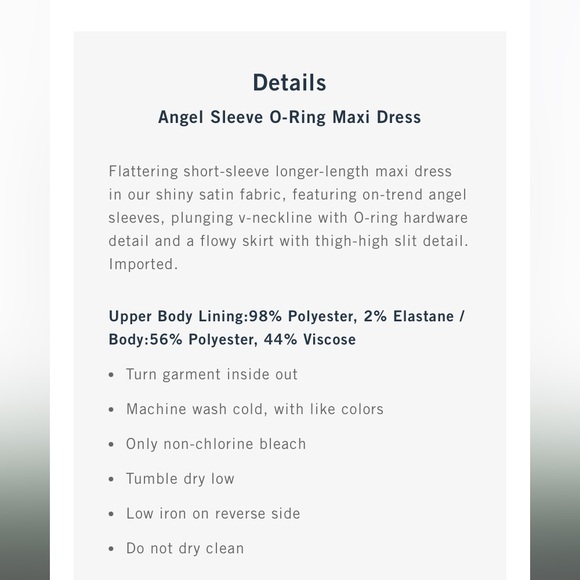 A&F angel sleeve maxi dress - Picture 5 of 5